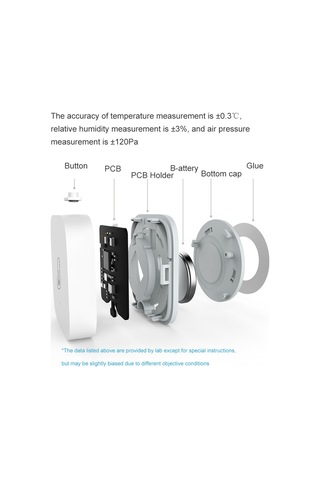 Yifomall Aqara Ev Sıcaklık Nem Basınç Sensörü - Gerçek Zamanlı İzleme, Akıllı Bağlantı, Uyarılar, 1 Adet Beyaz