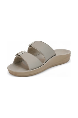 Ceyo 2142-9890 Tam Anatomik Unisex Hac Ve Umre İçin Dikişsiz Terlik Bej