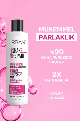 Shake N Repair 7/24 Gloss Laminasyon Parlaklık Etkili Durulanan Bakım Kremi 200 Ml-vegan