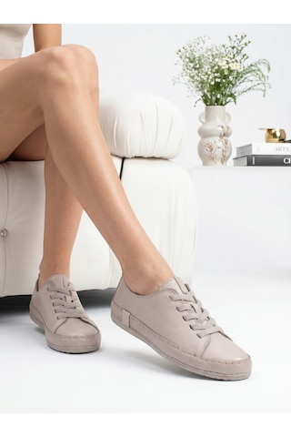 Free Foot Freefoot 12906 Vizon Hakiki Soft Deri Günlük Kadın Ayakkabı