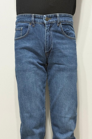 Hacker Denim Hacker Dmctekstil Erkek Y1002 Yüksek Bel Rahat Kesim Boru Paça Jean Pantolon Koyu Mavi