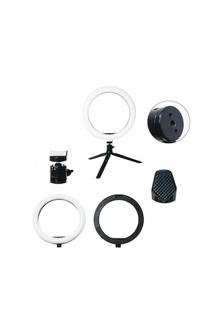 8inç 20cm Youtube Instagram Tiktok Selfie Stüdyo Video Fotoğraf Ring Light Tripod Led Halk Çok Renkli
