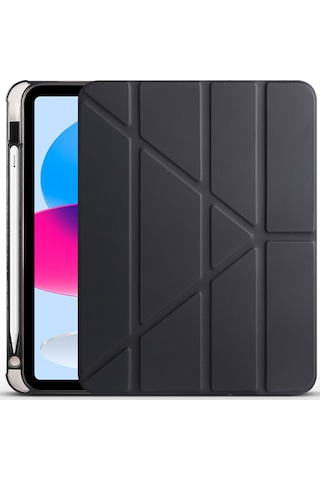 Teleplus Samsung Galaxy Uyumlu Tab S6 Lite P610 Kılıf Trifolding Standlı Kalemlikli Kapak Rd2 Kapaklı Kılıf