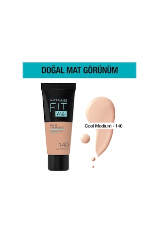 Maybelline New York Fit Me Matte + Poreless Fondöten 140 Cool Medium 30 ML