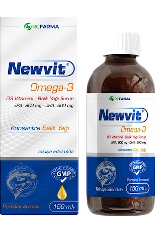 Newvit Omega 3 D3 Vitaminli Şurup 150 ML