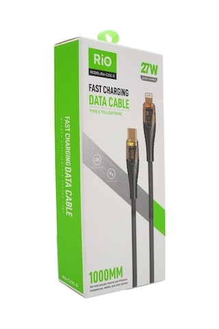 Rio Tech 27w Hızlı Şarj Ve Data Kablosu Type-c To Lightning 1 Metre