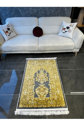Seccade Dokuma Halı Seccade Püsküllü 80x125 Sarı