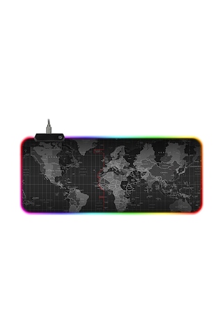 Büyük Boy Xxl 80x30 Cm Pc Kısayol Kodlar Desenli Rgb Led Işıklı Gaming Gamer Oyuncu Mouse Pad Kauçuk Diğer