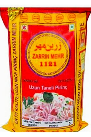 Zarrin Mehr 1121 Uzun Taneli Pirinç 10 KG
