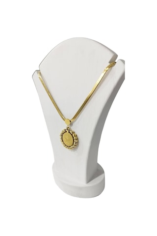 Kadın Dorikalı Tuğra Altın Renk 316l Çelik Kolye Çelik
