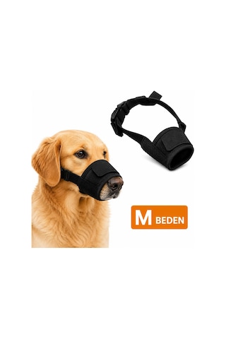 Valkyrie Köpek Ağızlığı M Beden Nefes Alabilir Fileli Ayarlanabilir Isırma Önleyici Yumuşak Siyah