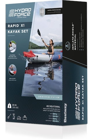Hydro-force 65176 Rapid X1 Tek Kişilik Kano Seti 2.90m X 91cm
