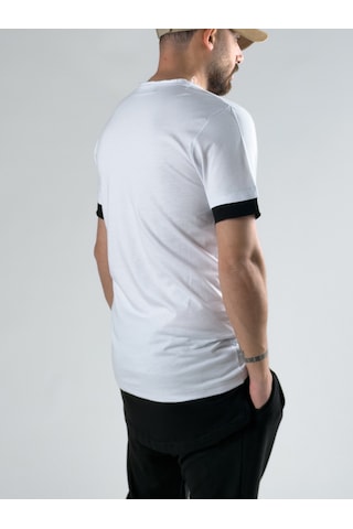 Cocopelli Oversize Siyah Parçalı Beyaz Erkek T-shirt Coc3075