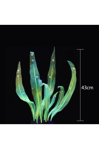 Sones Akvaryum Balık Tankı Dekorasyonu Peyzaj Silikon Simülasyon Mercan Yapay Yosun Peyzaj Dekorasyonu, Boyut: Hz005 43cm Büyük