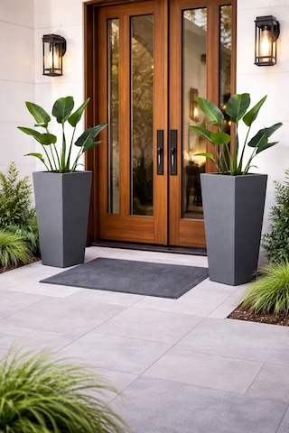 Modern Dikey Dekoratif Karekonik Fiber Saksı 100x45x45
