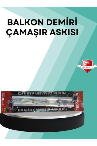 Znv Zenvia Mey İthalat Kare Küpeşte Uyumlu Balkon Çamaşır Askısı 25x60 Cm Beyaz Pratik Znv2025 Cmn Renkli