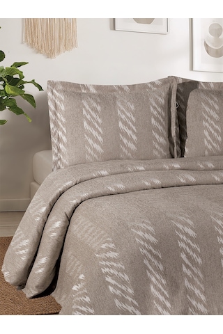 Aspen 3 Parça Çift Kişilik Pike Takımı Kahverengi 240 X 260 Cm Kahverengi
