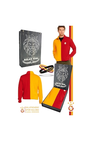 Galatasaray Orijinal Sarı Kırmızı Parça Sweat Bileklik Set Kutulu Sarı - Kırmızı