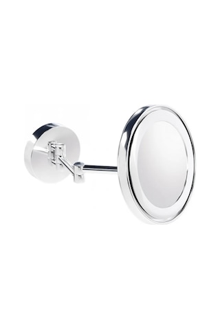 Banyo Makyaj Aynası, Led Işıklı Gün Işığı , Cnv, Çiftkol, Ip44, Büyüteçli 3x - Krom Krom