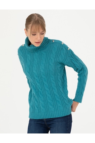 Pierre Cardin Kadın Petrol Triko Kazak 50276220-vr102 Petrol