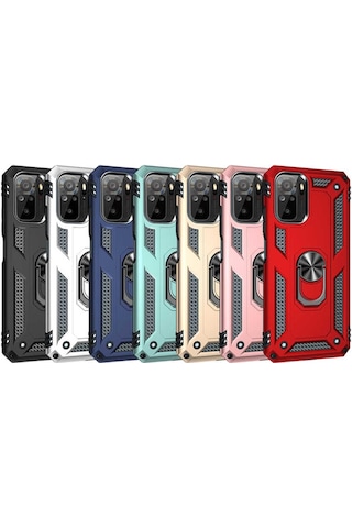 Xiaomi Redmi Note 10 Kılıf Zore Vega Kapak-Siyah