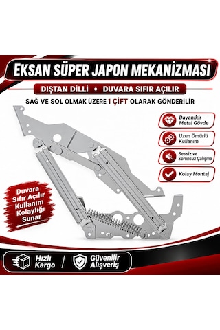 Eksan Süper Japon Mekanizması Dıştan Dillidir Sağ Ve Sol 1 Takımdır Metalik