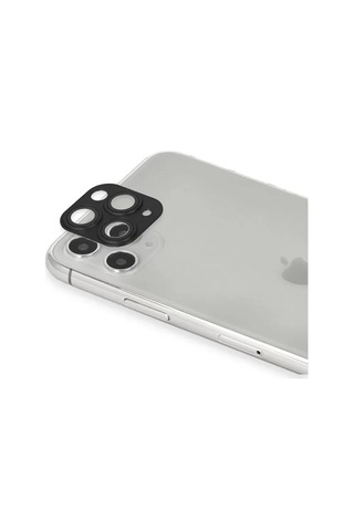 Newface Apple Uyumlu iPhone 11 Pro Max Pers Alüminyum Kamera Lens - Siyah,