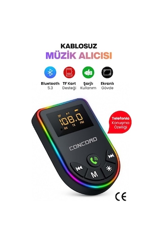 Bluetooth / Tf & Aux - Fm Transmitter Mp3 Player