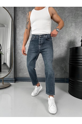 Modefendi Boyfriend Kalıp Yüksek Kalite Kot Pantolon Lacivert