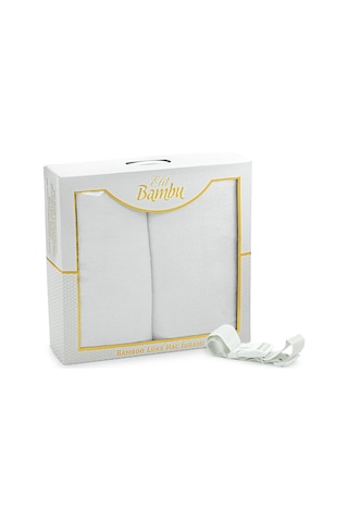 Lüks Bambu Hac Umre Kemerli İhram Seti Beyaz