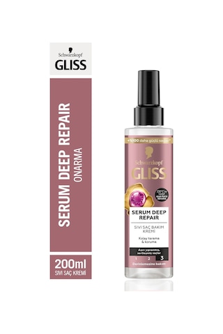 Schwarzkopf Gliss Serum Deep Repair Sıvı Saç Kremi 200 Ml 3838824421599-196