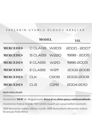 Mercedes E Class W210,w211,s Class,clk,cls İçin Kriko Takozu