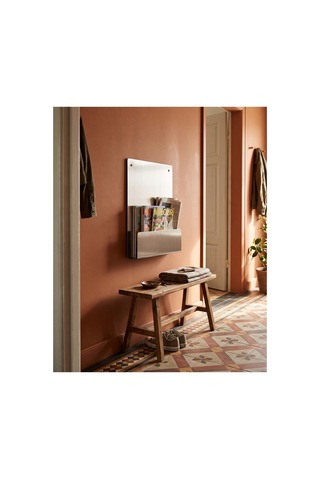 Dizör Duvar Gazeteliği / Dergilik 304 Paslanmaz Çelik, Fırçalı, Tek Sac Büküm Duvar Dergiliği 40 X 65 Cm