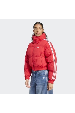 Adidas Jx2966 Cropped Puff Kadın Mont Kırmızı