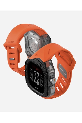 A01 Apple Watch Ultra 1/2 Uyumlu Kılıf Ve Kordon Karbon Fiber Kapak Fkm Kordon