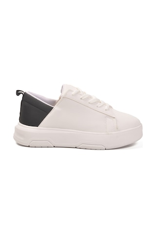 Beyaz Siyah Bağcıklı Unisex Spor Ayakkabı Oz-03 Z Beyaz - Siyah