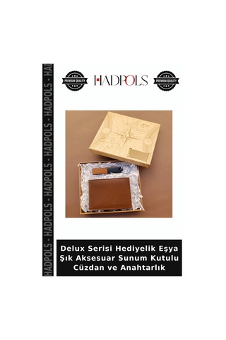 Hadpols Delux Serisi Hediyelik Eşya Şık Aksesuar Sunum Kutulu Cüzdan Ve Anahtarlık Çok Renkli