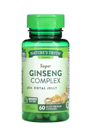 Nature's Truth, Süper Ginseng Kompleksi + Arı Sütü, 60 Hızlı Salımlı Kapsül