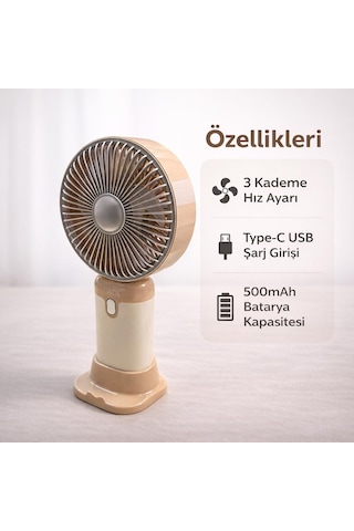 Cata Ct 9949 El Vantilatörü 3 Kademeli Hız Ayarlı Taşınabilir Mini Fan Cep Fanı