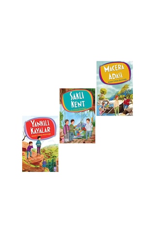 Ahmet Yılmaz Boyunağa 3'lü Kitap Seti Yankılı Kayalar - Saklı Kent - Macera Adası