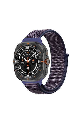 Galaxy Watch Ultra 47mm Zore Krd-03 Hasır Kordon-indigo