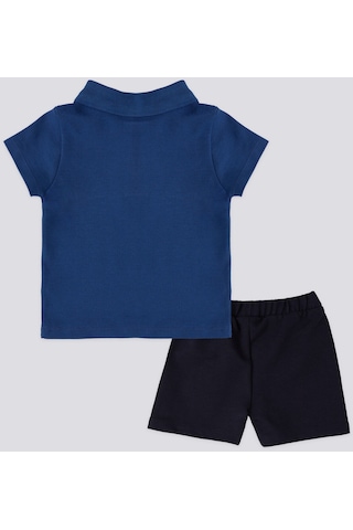 U.S. Polo Assn. Lisanslı Collar Cobalt Erkek Bebek Takımı 5274-43379 Mercan