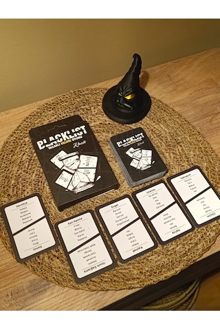 Blacklist Yasaklı Kelime Oyunu Klasik Versiyon Kese Hediyeli 50 Kart Eğlenceli Grup & Parti Oyunu
