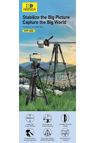 Apple Uyumlu iPhone 16 Profesyonel Telefon Tripodu 160cm