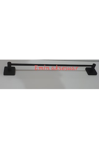Uzun Havluluk 40 Cm Kare Tabanlı Mat Siyah
