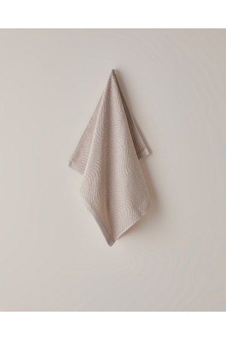 English Home Wave Pamuk Yüz Havlusu 50x70 Cm Açık Bej Açık Bej