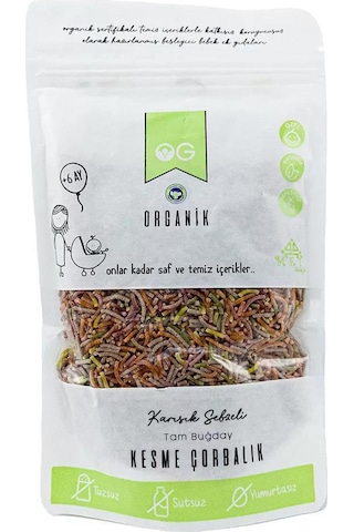 Organik Karışık Sebzeli Tam Buğday Kesme Çorbalık 200gr