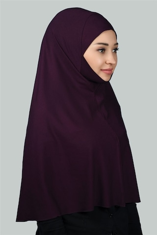 Altobeh Hazır Türban Peçeli Pratik Eşarp Tesettür Nikaplı Hijab - Namaz Örtüsü Sufle 3xl - Mürdüm MÜRDÜM