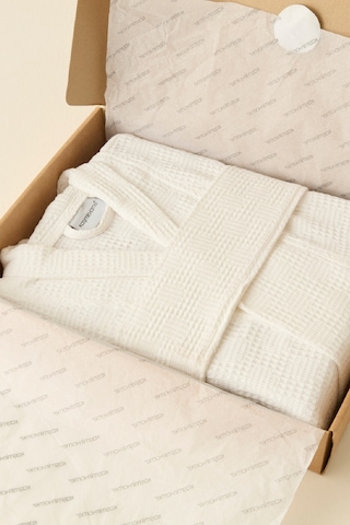 Kaşmir Home İris Waffle Bornoz Offwhite L-xl Beyaz