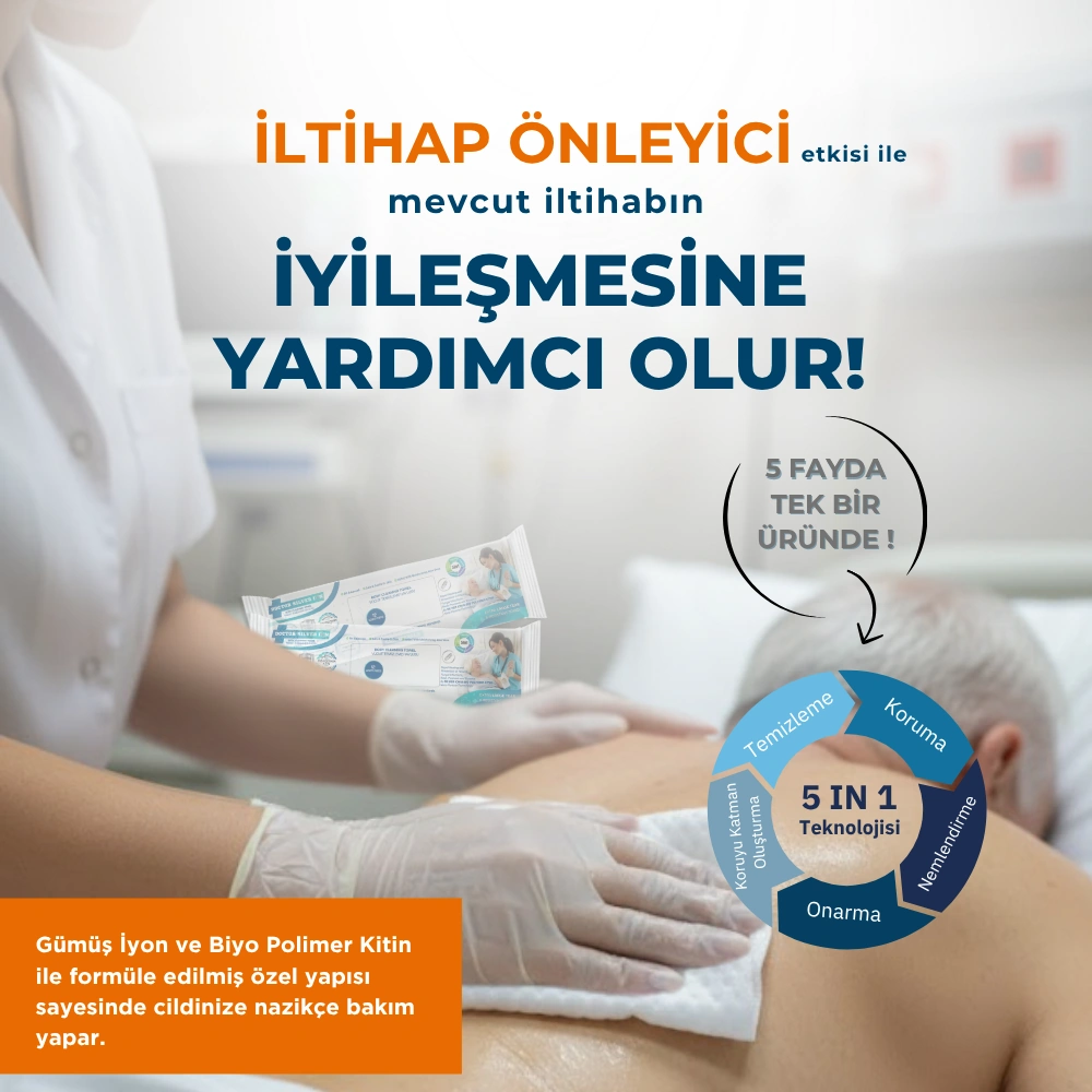 Gümüş İyon & Biyopolimer Kitin Teknolojili Hasta Vücut Temizleme Havlusu